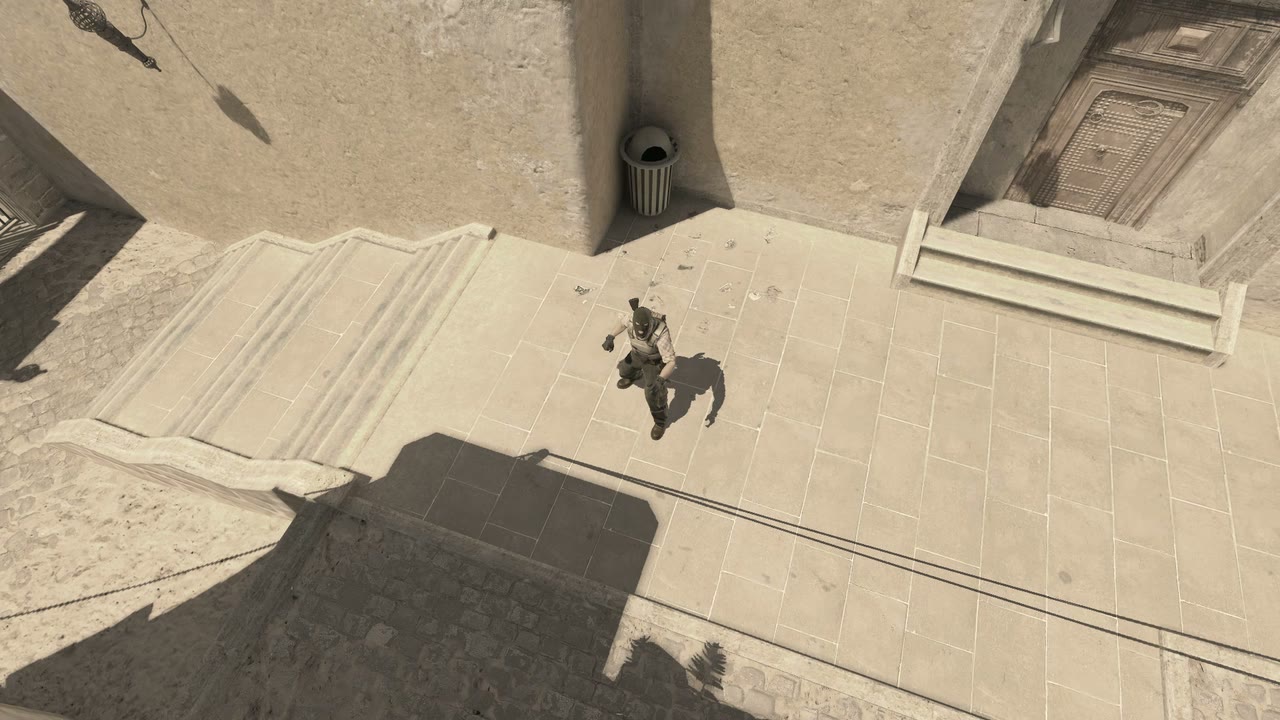 Third-person view of the setup position
