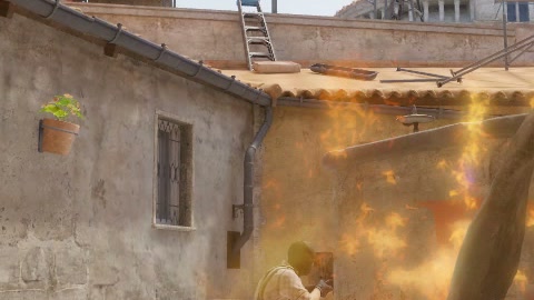 Close-up of the aim point just before the throw