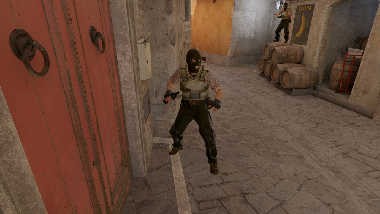 Third-person view of the setup position