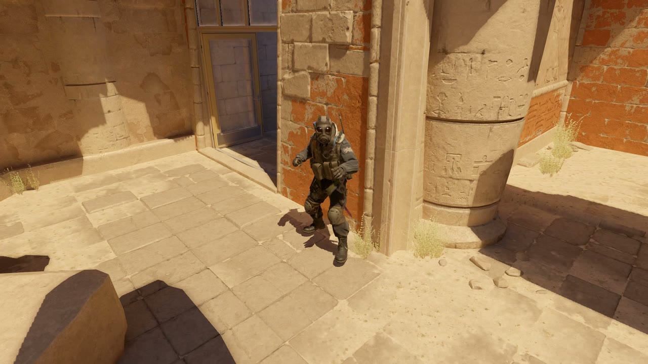 Third-person view of the setup position