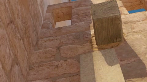 Close-up of the aim point just before the throw