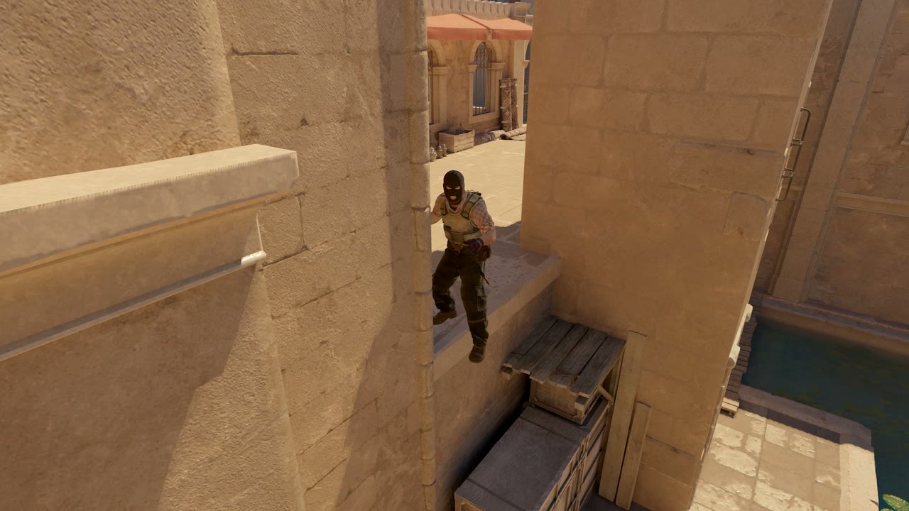 Third-person view of the setup position