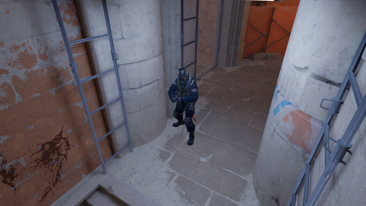 Third-person view of the setup position