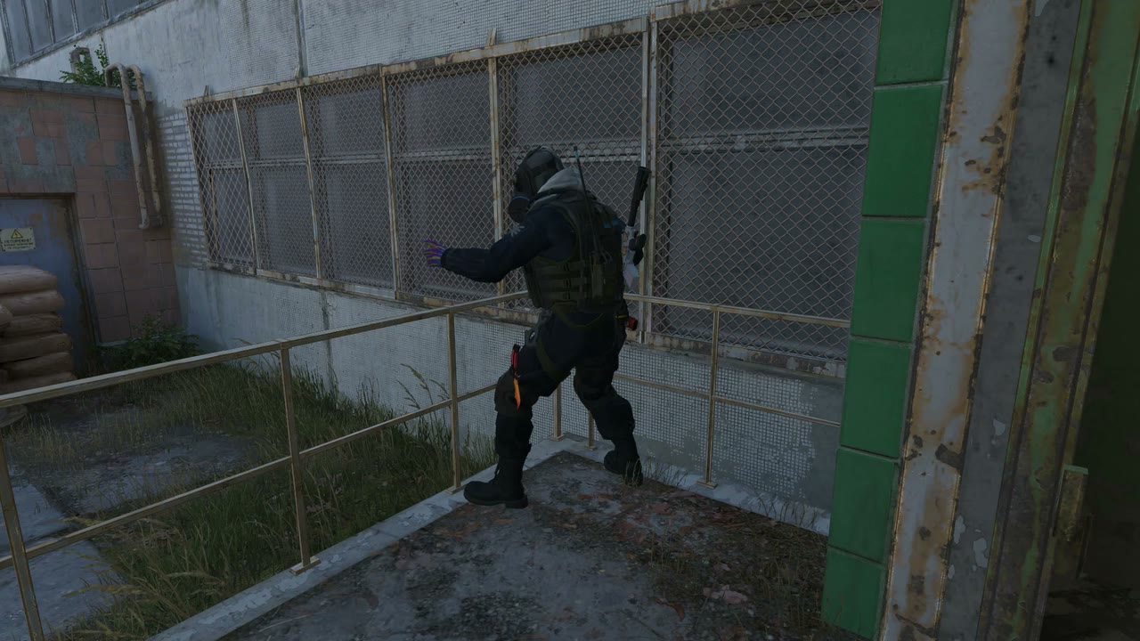 Third-person view of the setup position