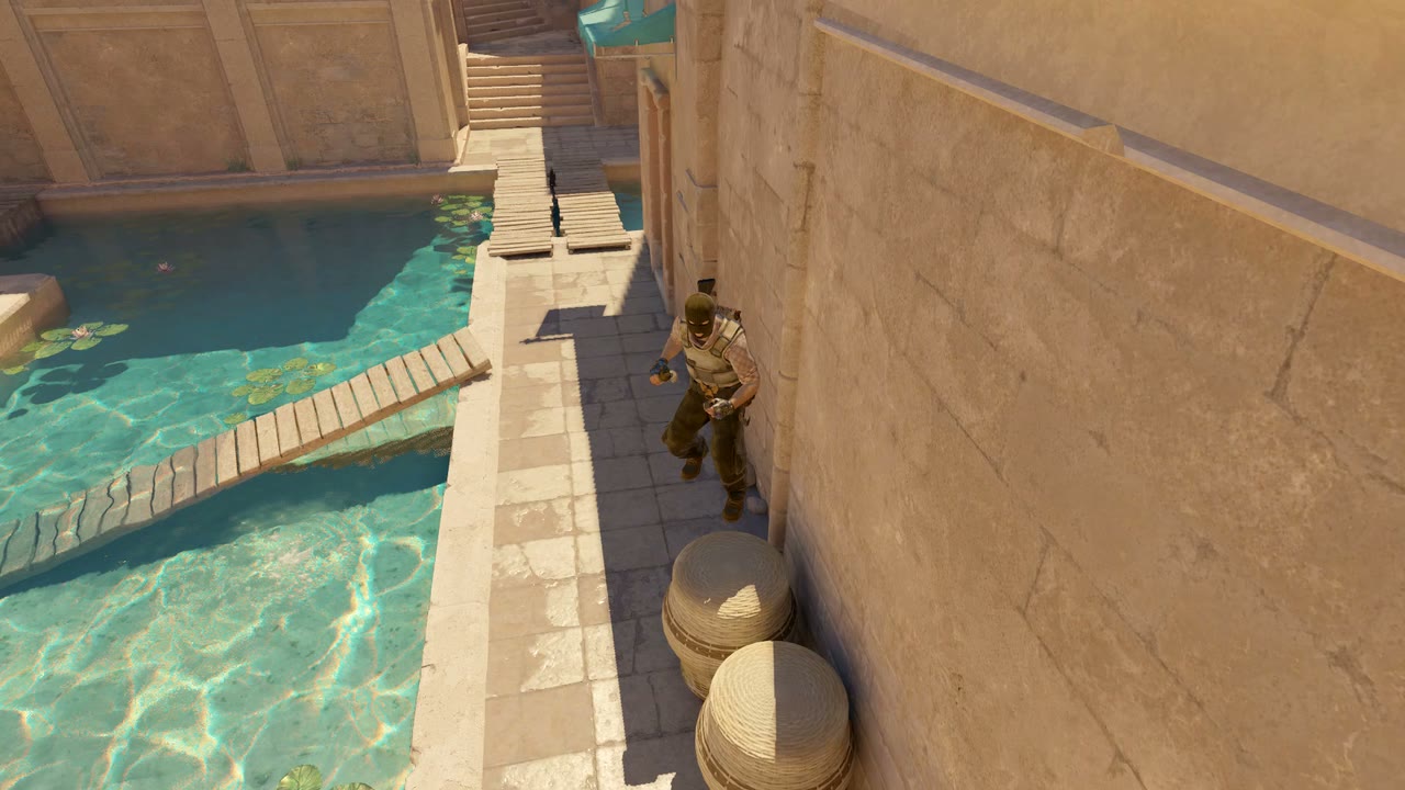 Third-person view of the setup position
