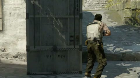 Close-up of the aim point just before the throw