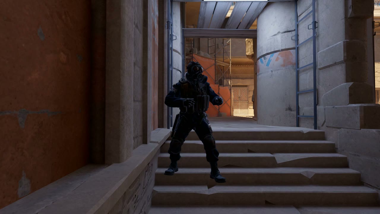 Third-person view of the setup position