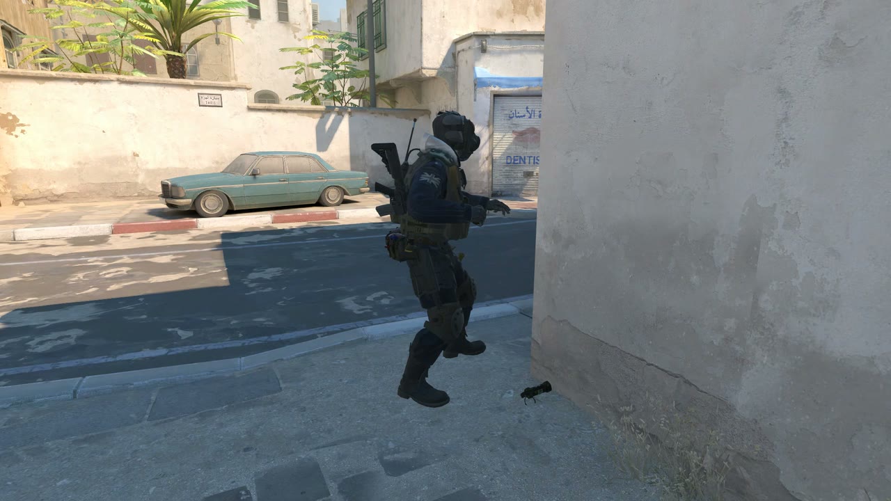Third-person view of the setup position