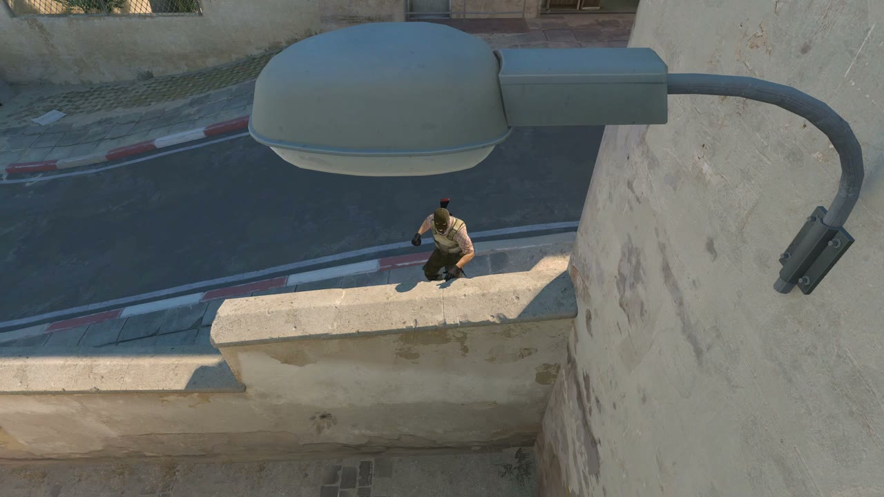 Third-person view of the setup position