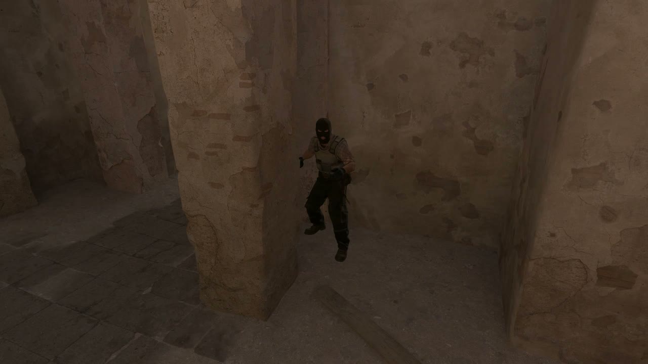 Third-person view of the setup position