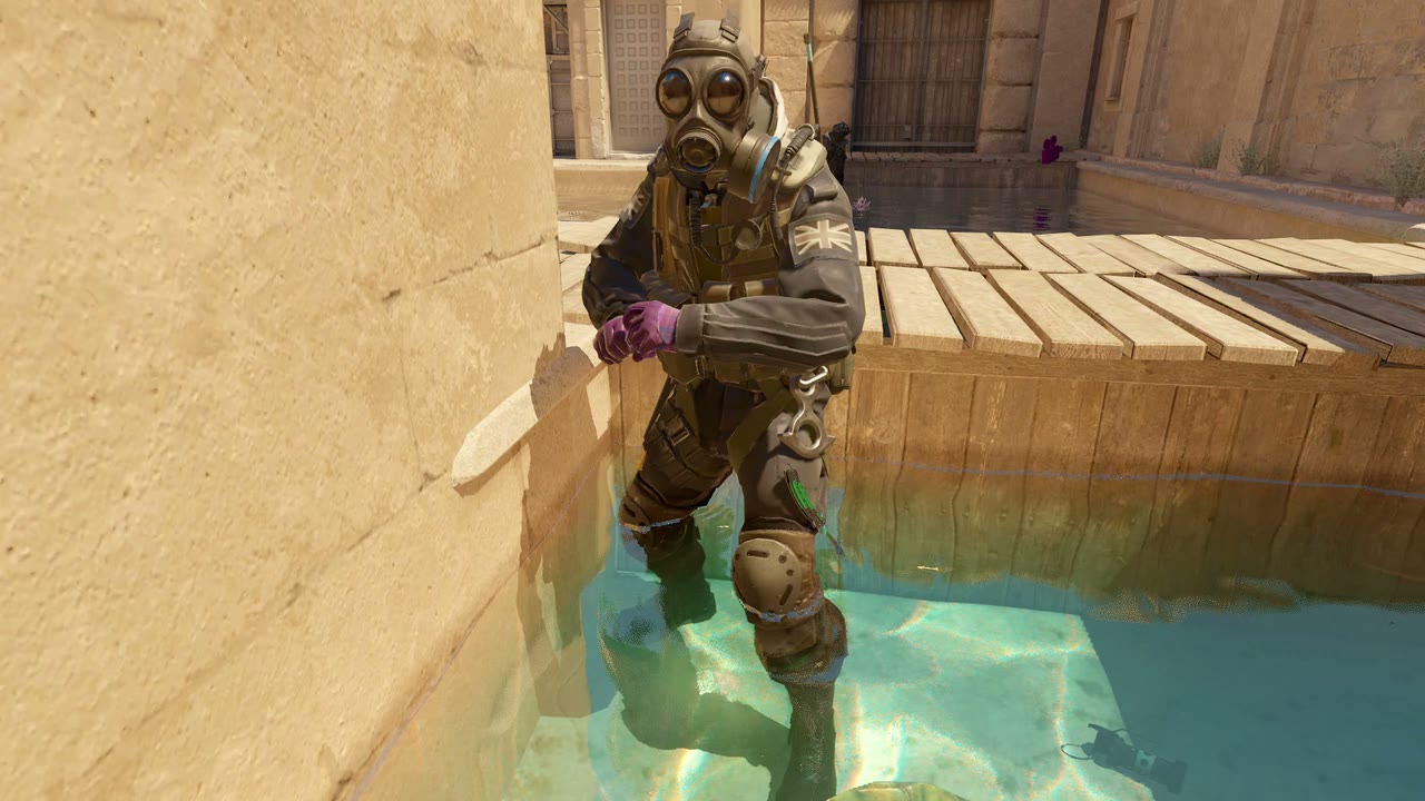Third-person view of the setup position