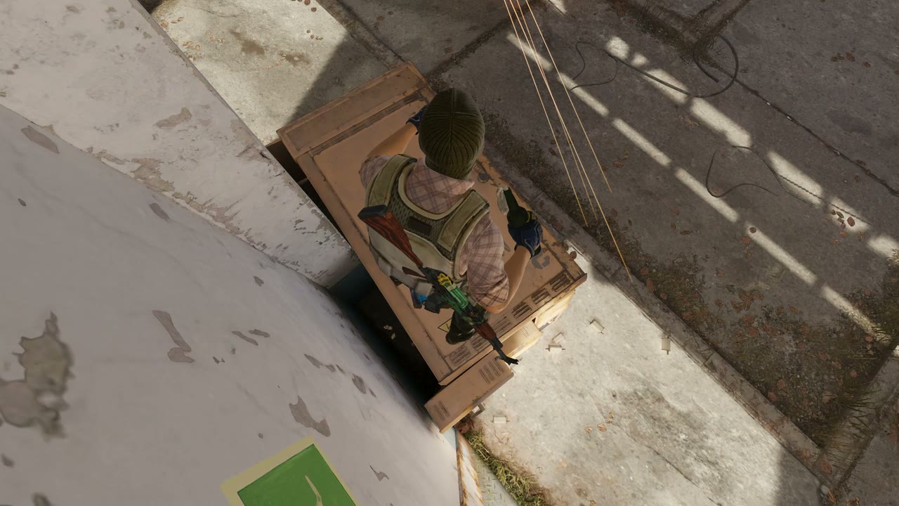Third-person view of the setup position