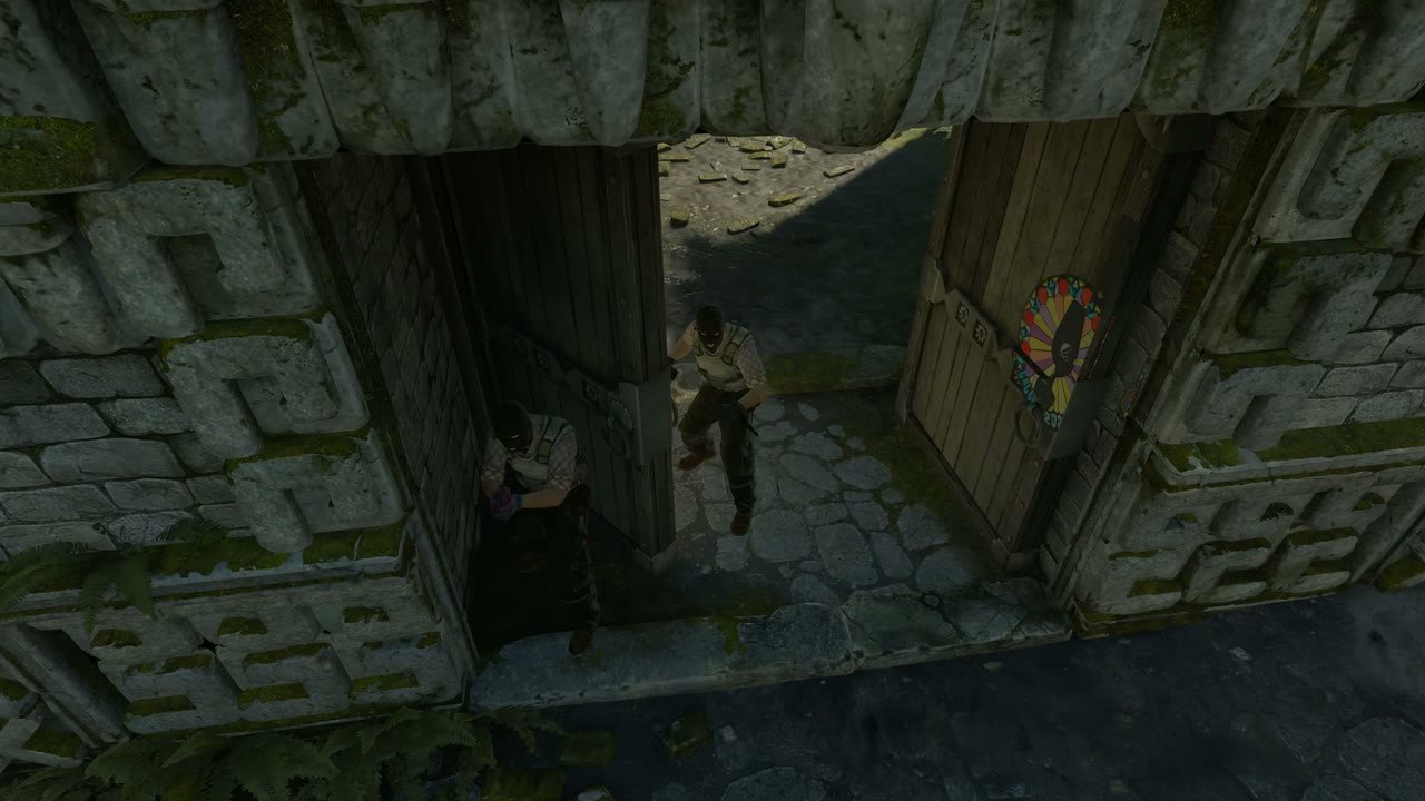 Third-person view of the setup position