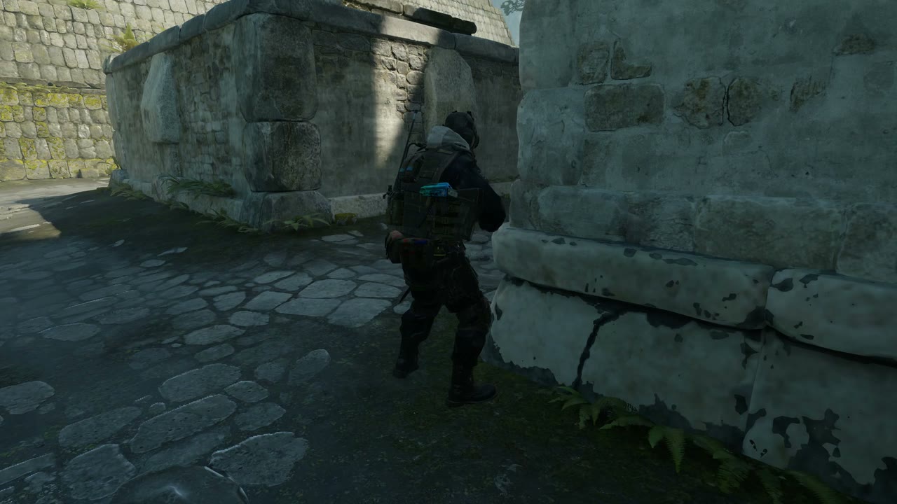 Third-person view of the setup position