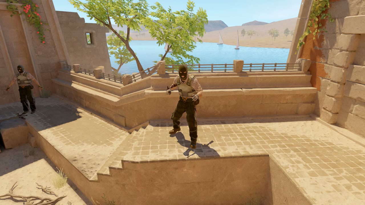 Third-person view of the setup position