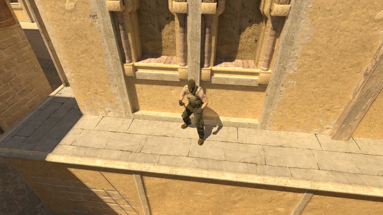 Third-person view of the setup position