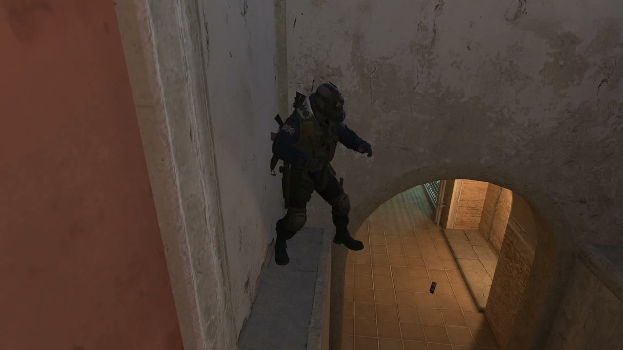 Third-person view of the setup position