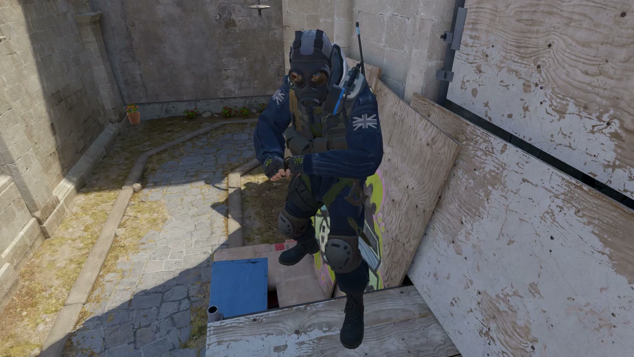 Third-person view of the setup position