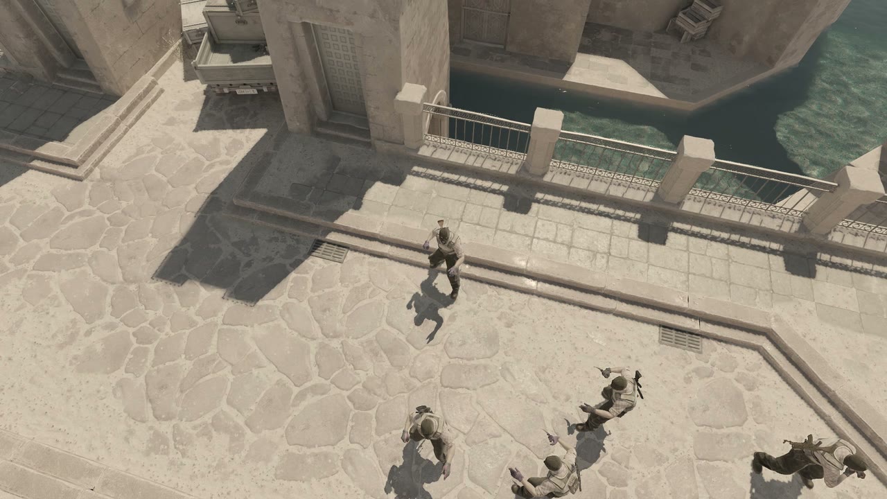Third-person view of the setup position