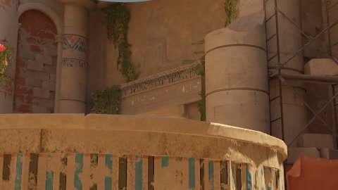 Close-up of the aim point just before the throw