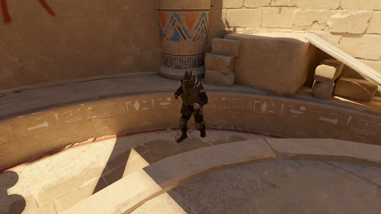 Third-person view of the setup position