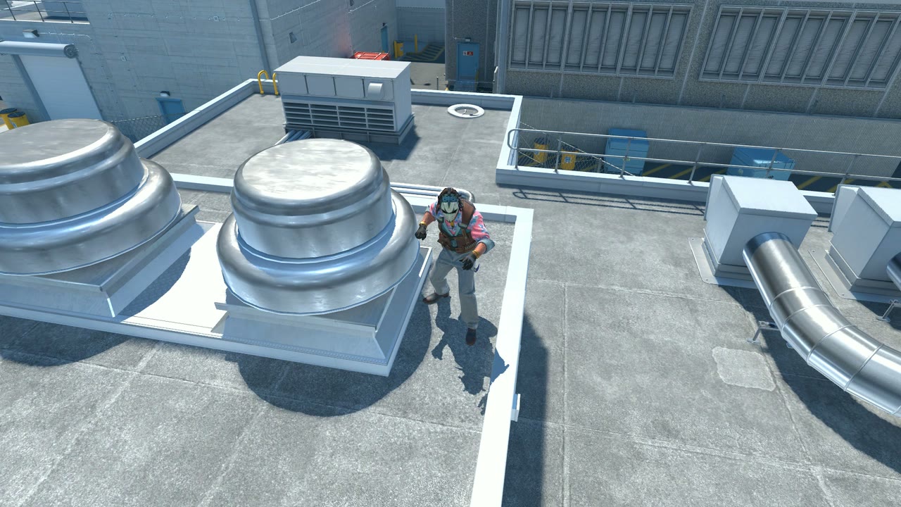 Third-person view of the setup position