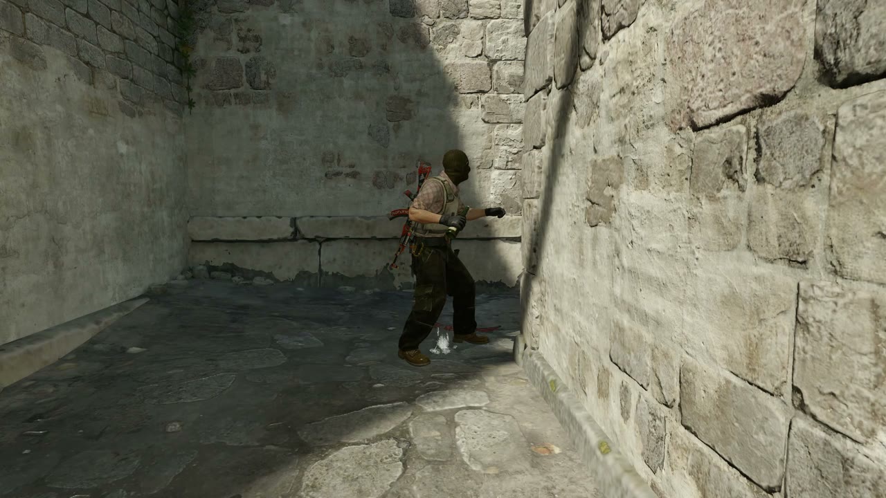 Third-person view of the setup position