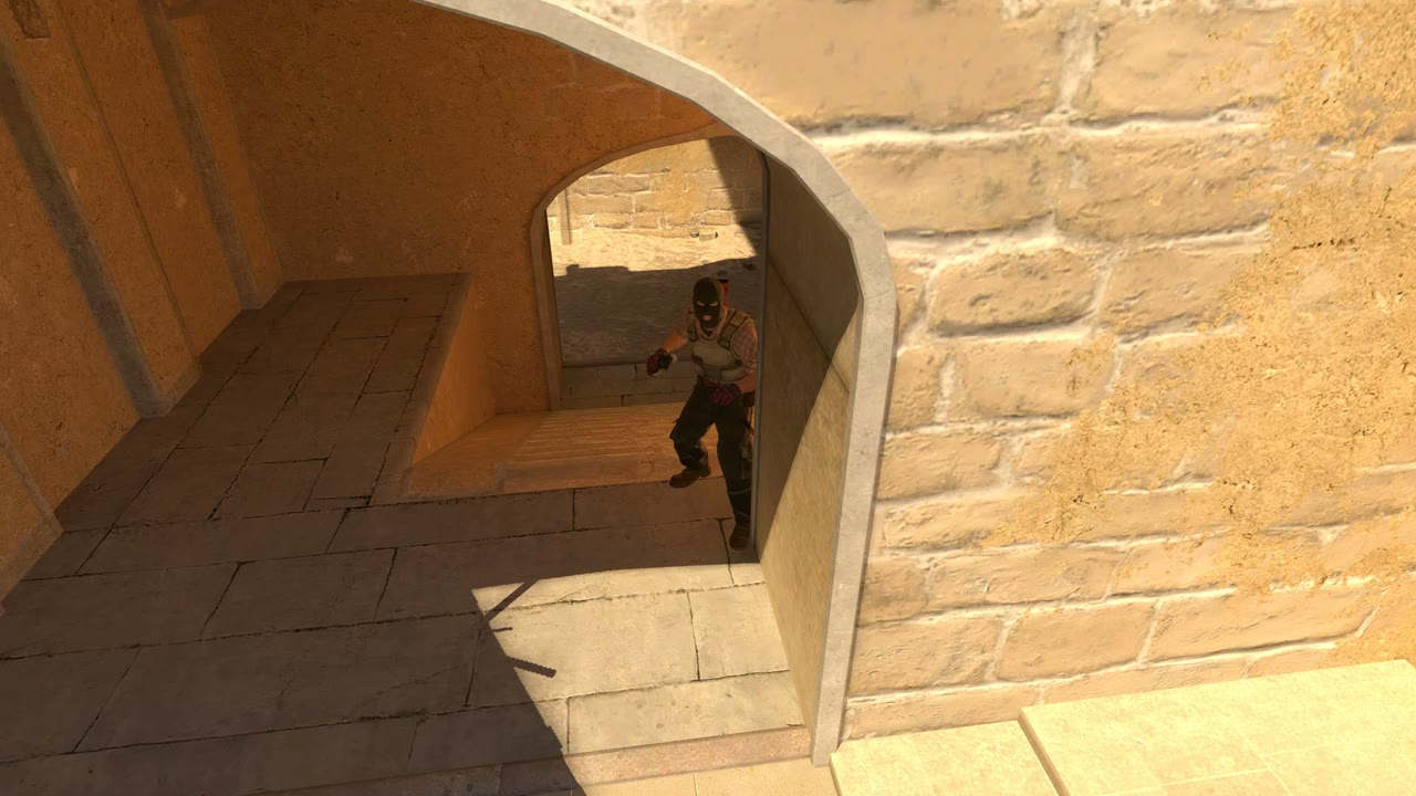 Third-person view of the setup position