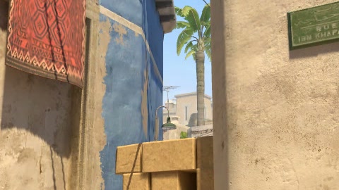 Close-up of the aim point just before the throw