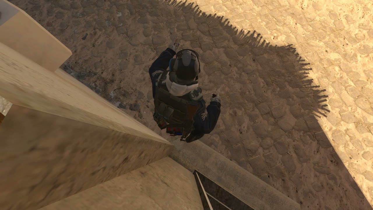 Third-person view of the setup position