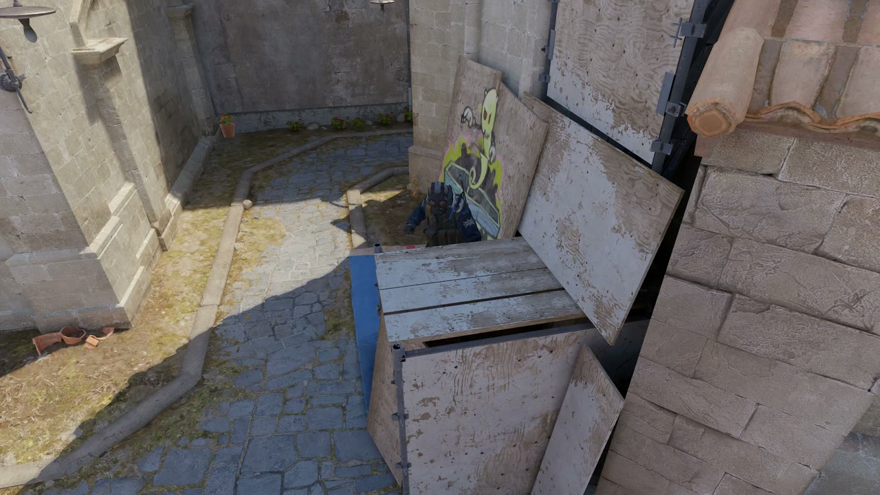 Third-person view of the setup position