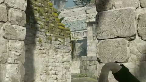Close-up of the aim point just before the throw