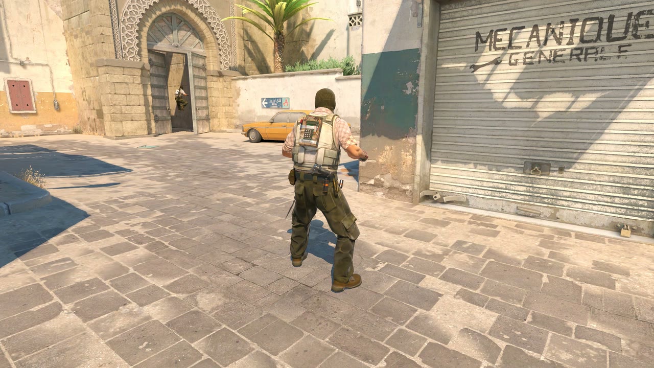 Third-person view of the setup position