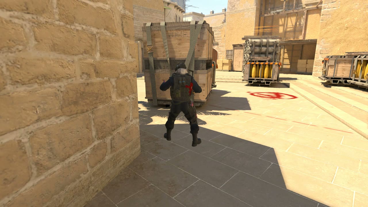 Third-person view of the setup position