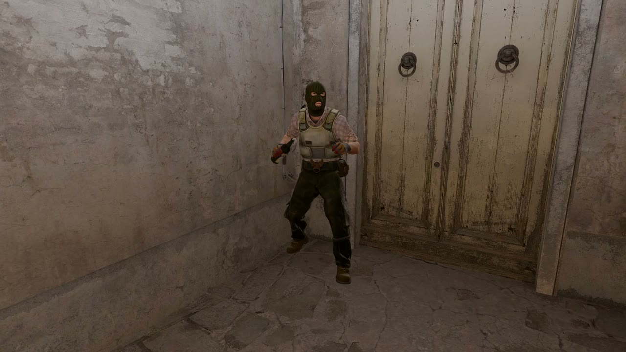 Third-person view of the setup position