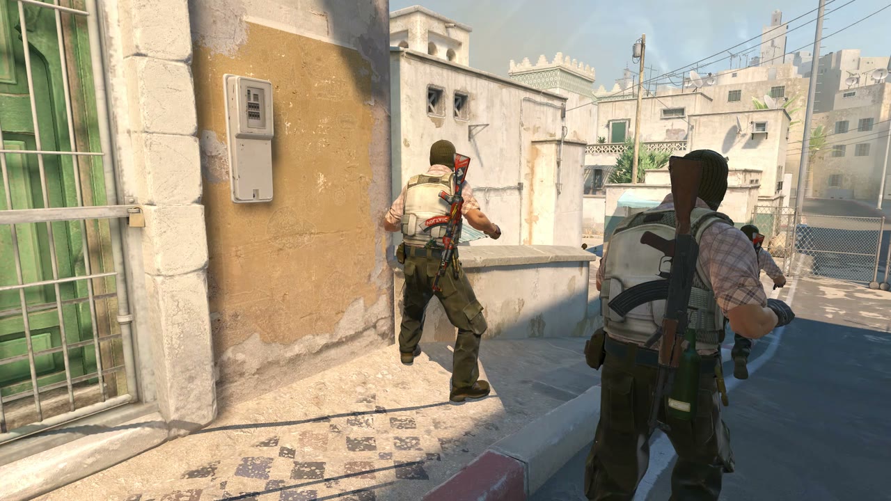 Third-person view of the setup position