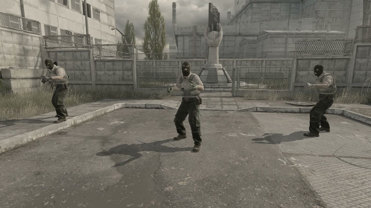 Third-person view of the setup position