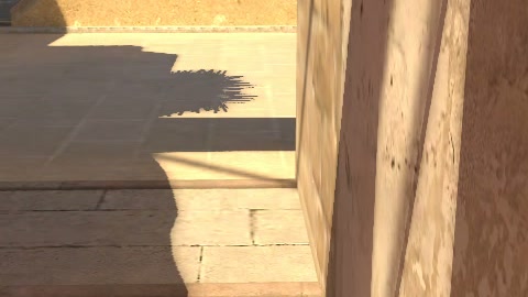 Close-up of the aim point just before the throw
