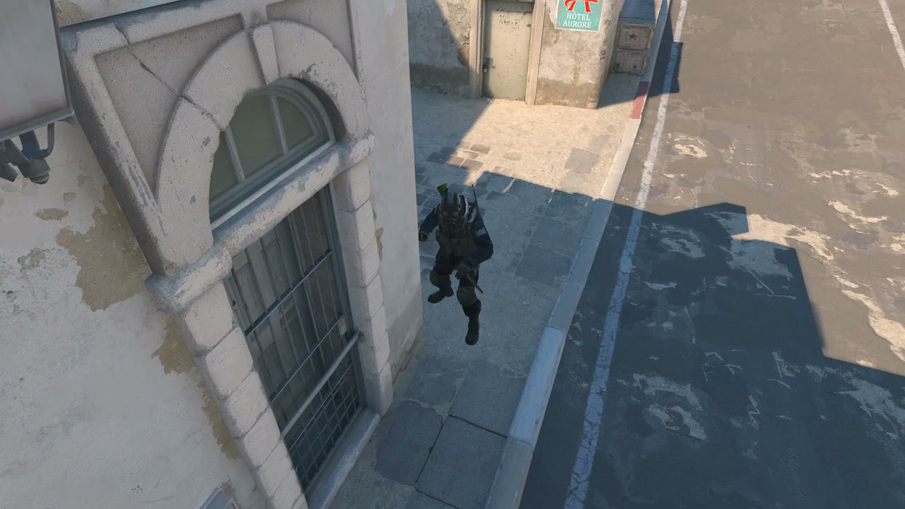 Third-person view of the setup position