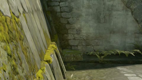 Close-up of the aim point just before the throw