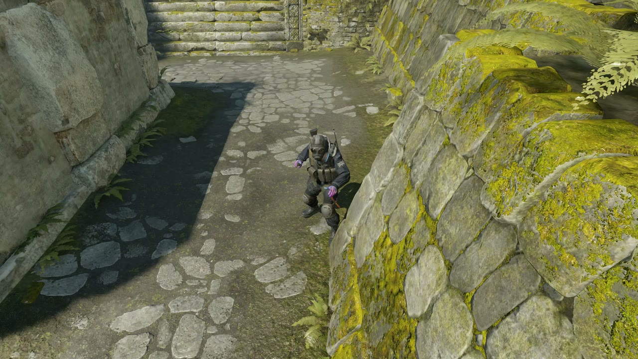 Third-person view of the setup position