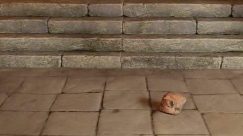 Close-up of the aim point just before the throw