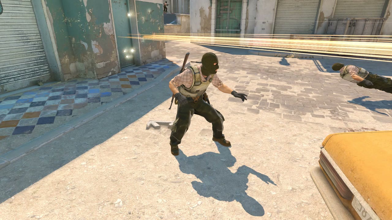 Third-person view of the setup position