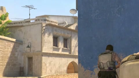 Close-up of the aim point just before the throw