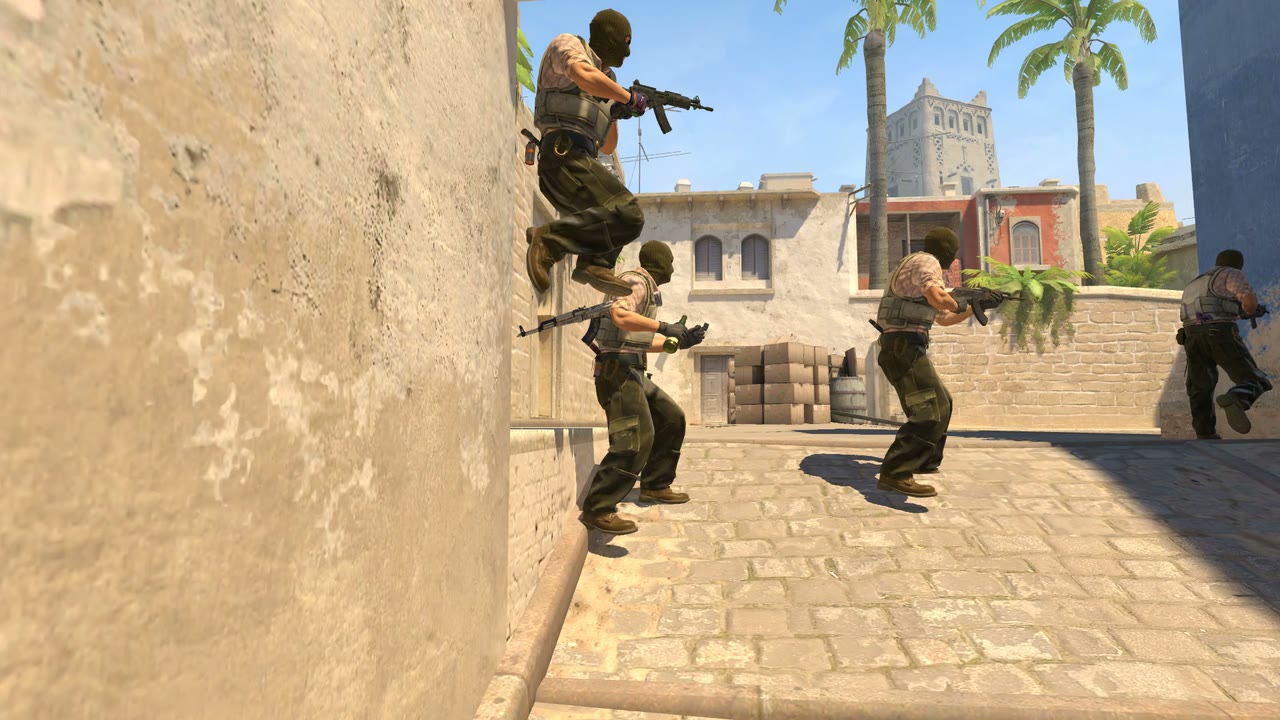 Third-person view of the setup position