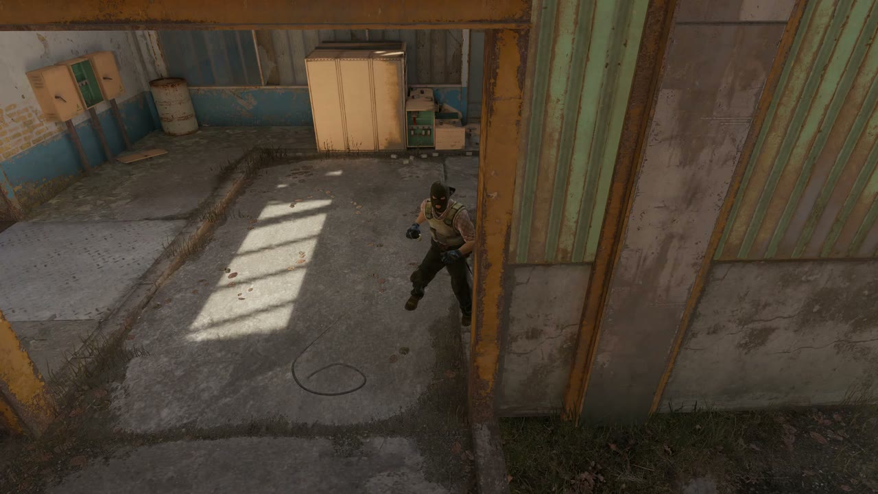 Third-person view of the setup position