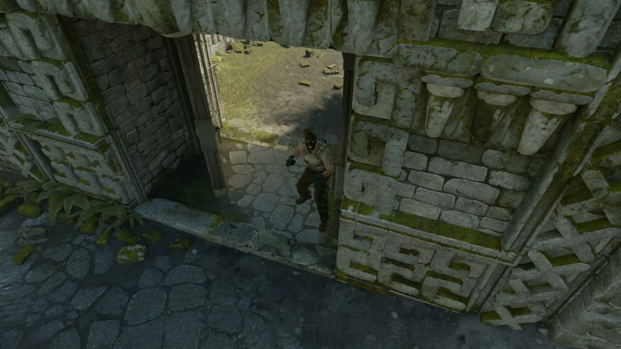 Third-person view of the setup position