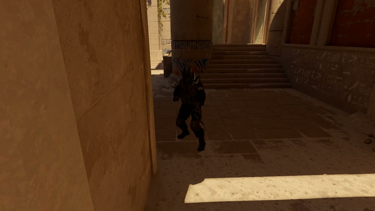 Third-person view of the setup position