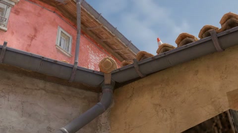 Close-up of the aim point just before the throw
