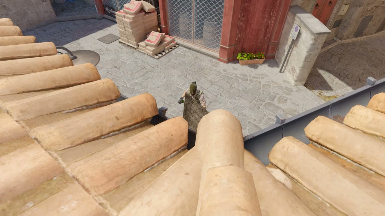 Third-person view of the setup position